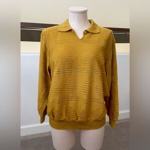 Canda | Vintage Mustard Collared Long-Sleeve